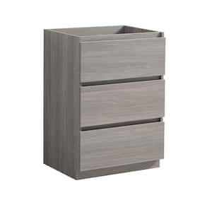 Lazzaro 24 in. Modern Bath Vanity Cabinet Only in Gray Wood