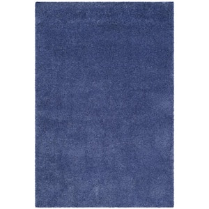 California Shag Periwinkle 8 ft. x 10 ft. Area Rug