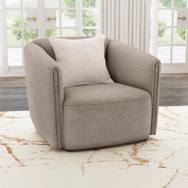 Coaster Townsend Latte Chenille Upholstered Sloped Arm Living Room Arm Chair