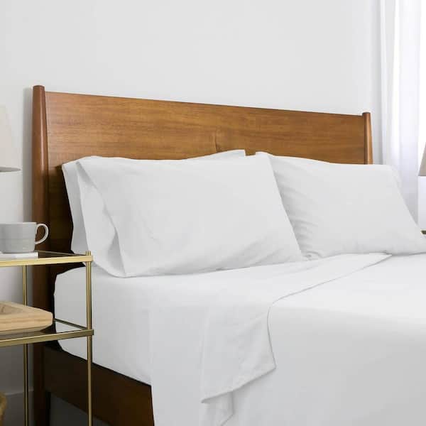 SOUTHSHORE FINE LINENS Deep Pocket 4-Piece White Microfiber Twin XL Sheet Set