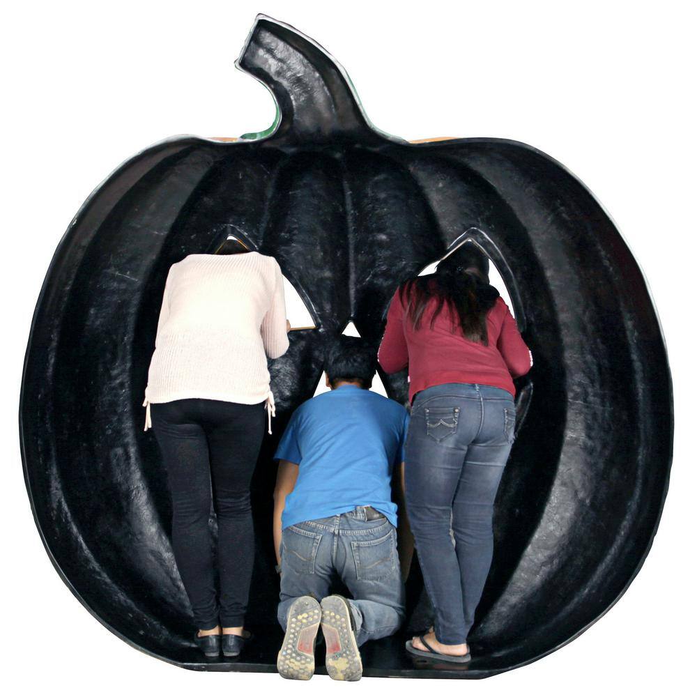 Large Orange Resin Halloween Pumpkin Patch Statue