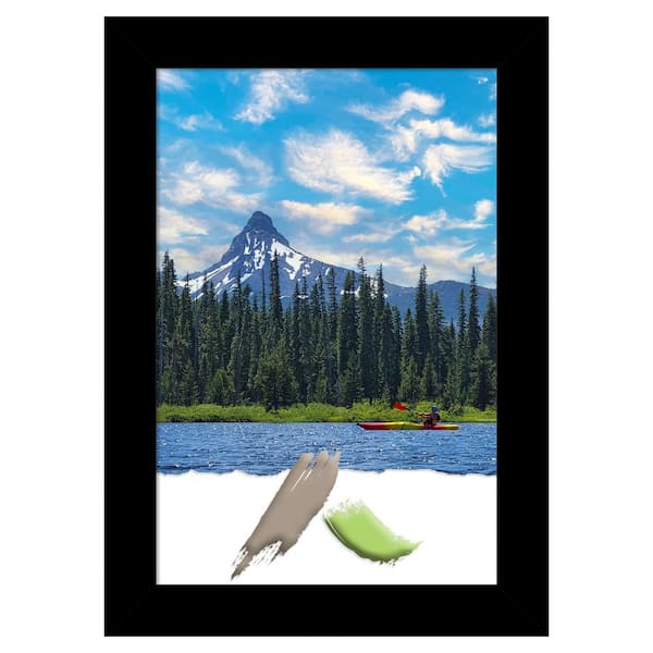 Amanti Art Basic Black Wood Picture Frame Opening Size 20 x 30 in.