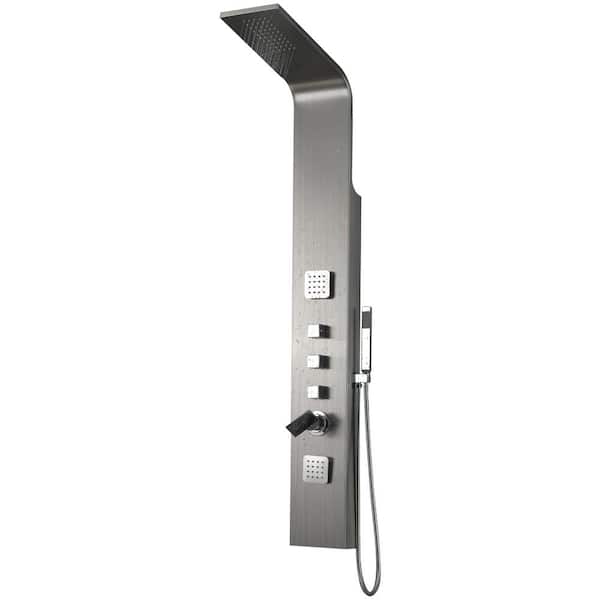 7.87 in. W x 63 in. H 4-Jet High Pressure Shower Tower in Chrome