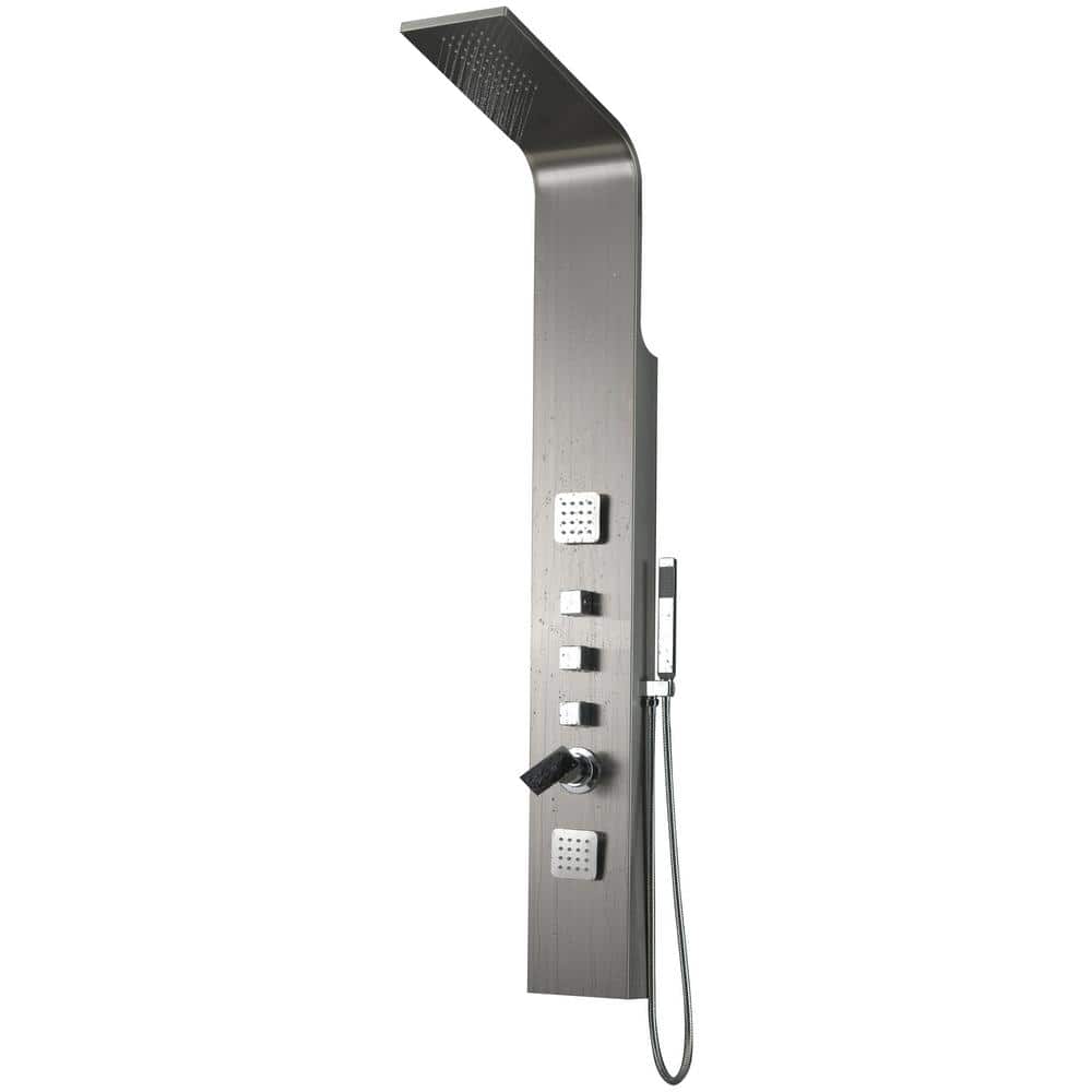 7.87 in. W x 63 in. H 4-Jet High Pressure Shower Tower in Chrome