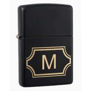 Black Matte Lighter with Initial "M"