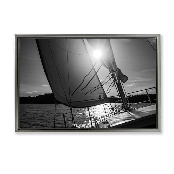 Stupell Industries Sail Against The Sky by LSR Design Studio Gray Floater Frame Typography Graphic Art Print 17 in. x 25 in.