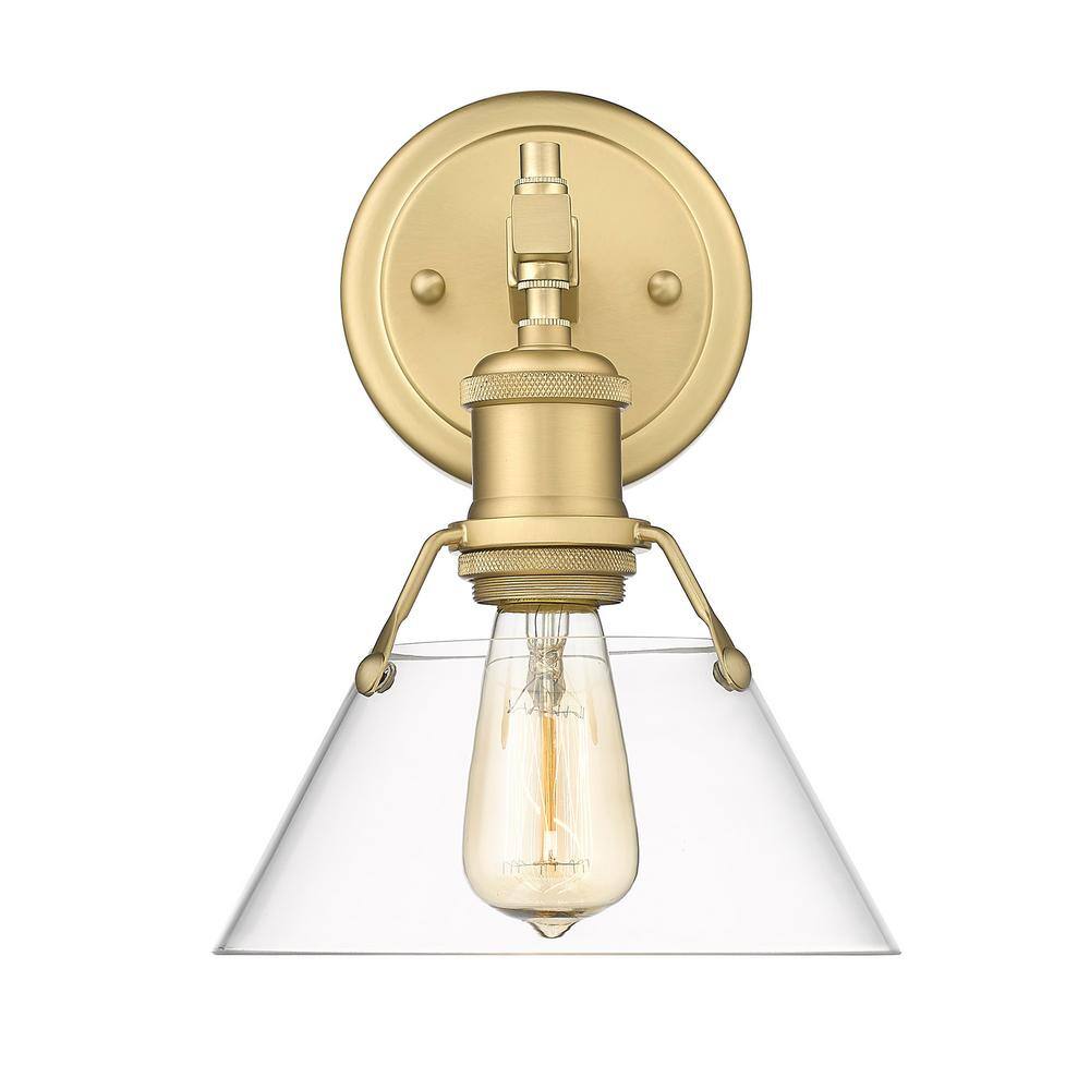 Orwell 10" Industrial Bronze Bath Vanity Light with Clear Shade