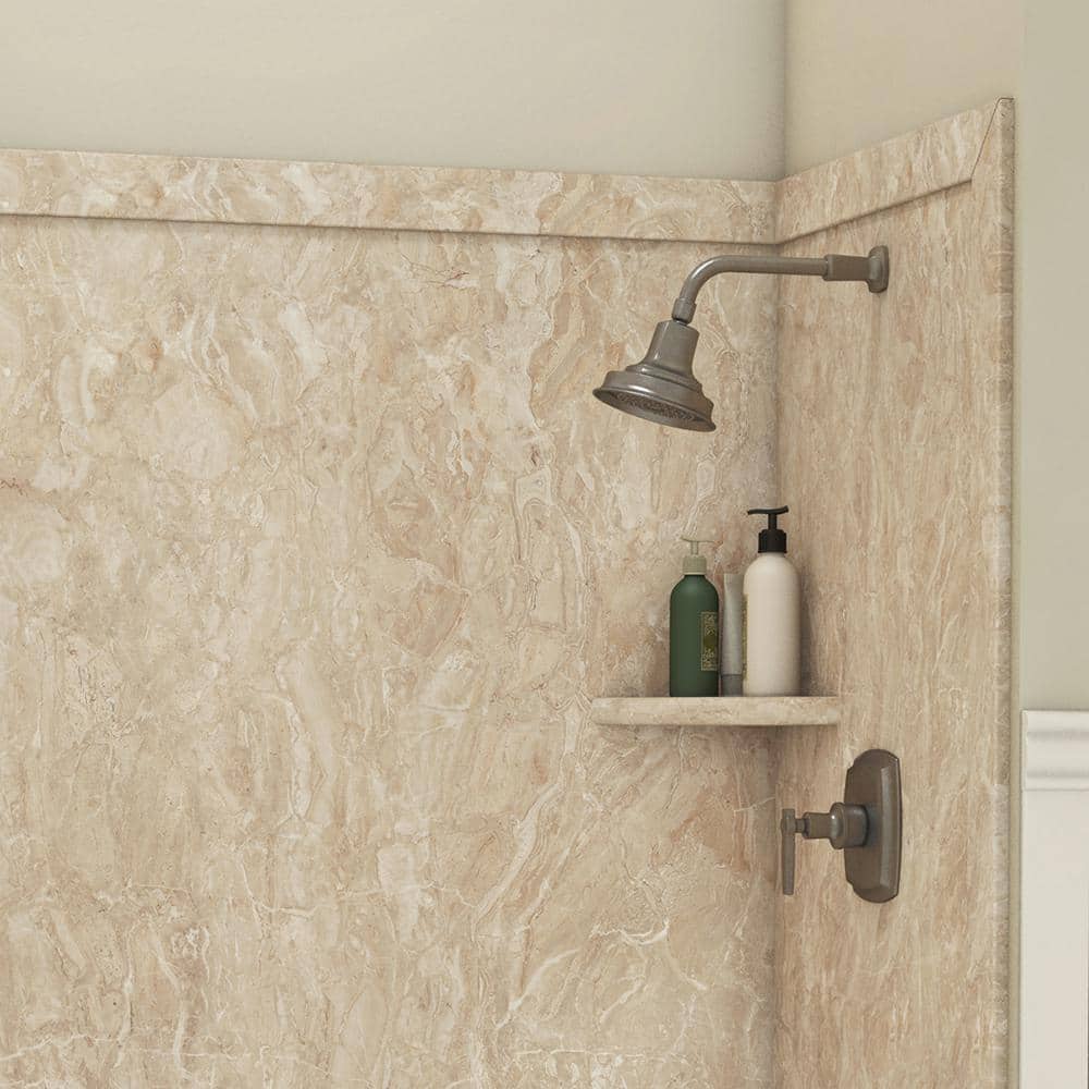 Elite Alaskan Ivory 60" x 32" x 60" Bathtub Surround