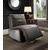 Metier Gray Top Grain Leather & Aluminum Swivel Recliner