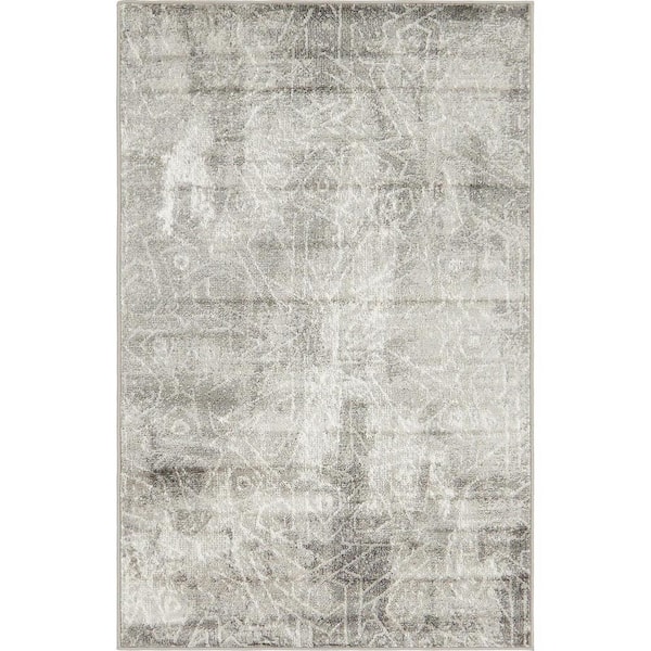 Unique Loom Sofia Rainier Dark Gray 3' 3 x 5' 3 Area Rug