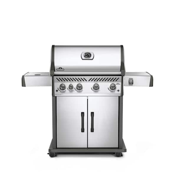 NAPOLEON Rogue 5-Burner Propane Gas Grill in Stainless Steel with Infrared Side Burner