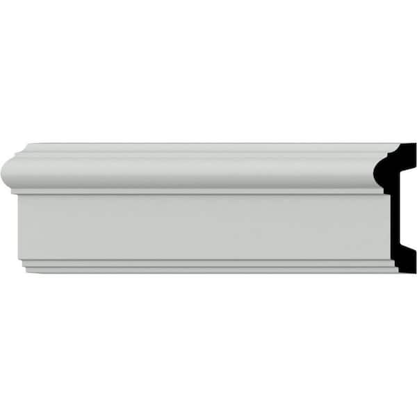 Ekena Millwork 3-3/4 in. x 1-1/4 in. x 94-1/2 in. Polyurethane Edwards Casing Moulding