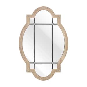 Ludlow 21 in. W x 31.5 in. H Wood Tone Wall Mirror