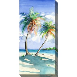 24 in. x 48 in. Outdoor Palm Shadows Art