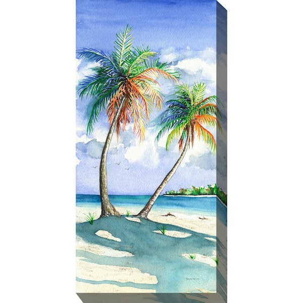 Unbranded 24 in. x 48 in. Outdoor Palm Shadows Art