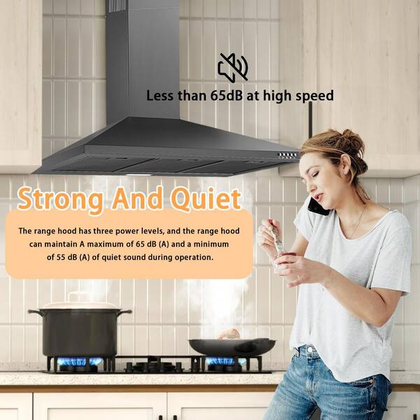 Tatayosi 36 in. Stainless Steel Kitchen Wall Mount Range
