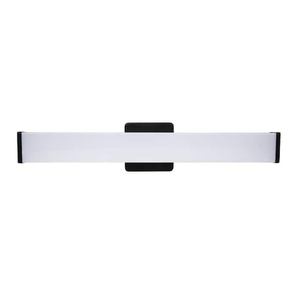 ETI LIGHTING 24 in. 1-Light Matte Black LED Vanity Light Bar Selectable Warm White to Daylight Bathroom Lighting 120-277V 1650 Lumens
