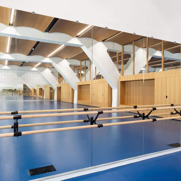 Silver 36 in. W x 72 in. H Rectangular Frameless Tempered HD Floor Mirror/Gym Mirror (Screws Included)