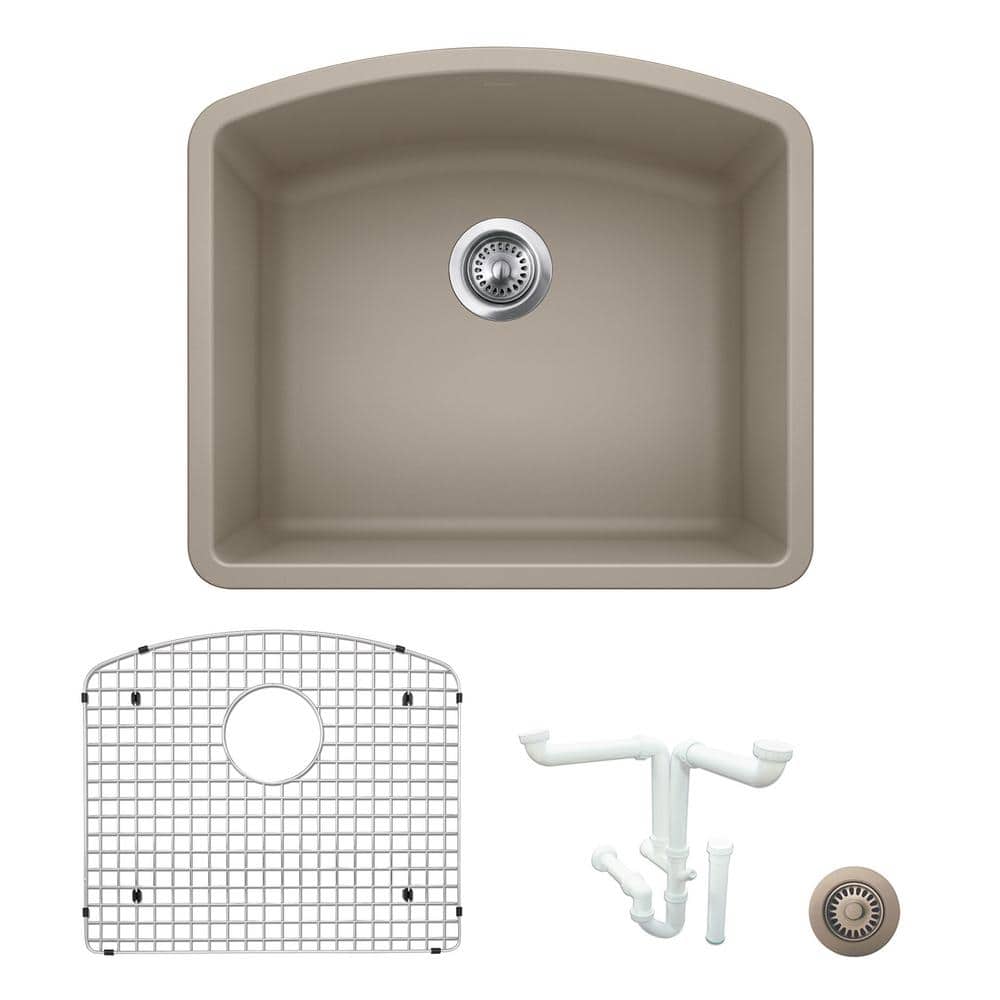 Diamond 24 in. Undermount Single Bowl Truffle Granite Composite Kitchen Sin