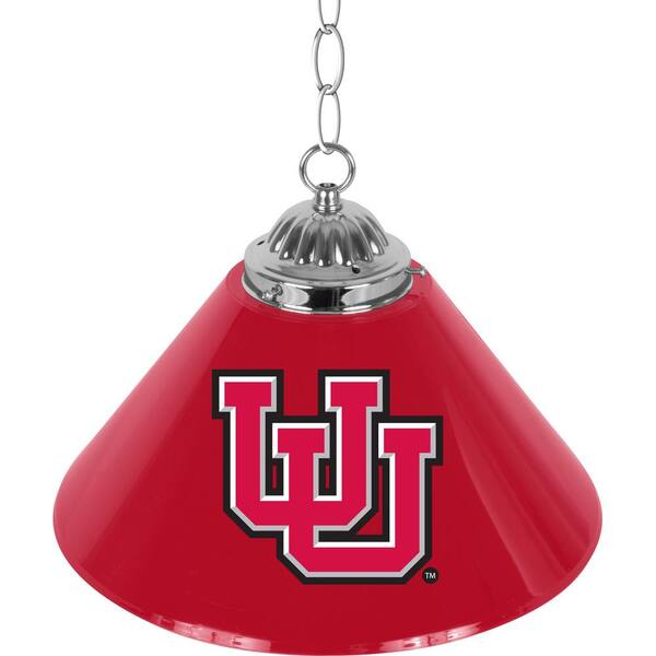 Trademark University of Utah 14 in. Single Shade Stainless Steel Hanging Lamp