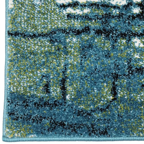 Journey Blue/Green Doormat 3 ft. x 5 ft. Area Rug