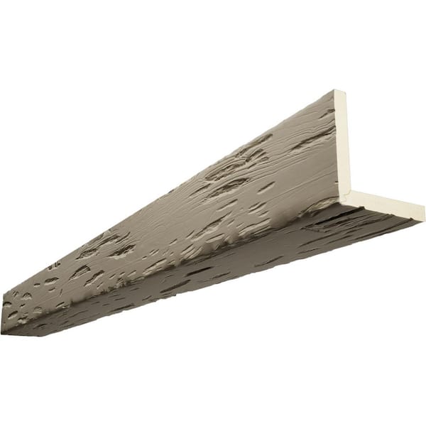 Ekena Millwork Endurathane 4 in. H x 12 in. W x 16 ft. L Pecky Cypress Champagne Mist Faux Wood Beam
