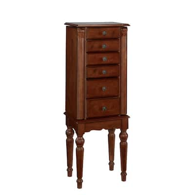 Canora Grey Large Standing Jewelry Cabinet Armoire with Top Flip