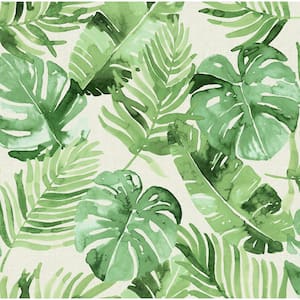 Deco Discount Red Florescent Jungle Wallpaper Tropical Leaves Orange Green Vinyl 