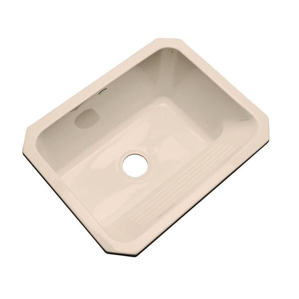 Thermocast Kensington Undermount Acrylic 25 in. Single Bowl Utility Sink in Peach Bisque