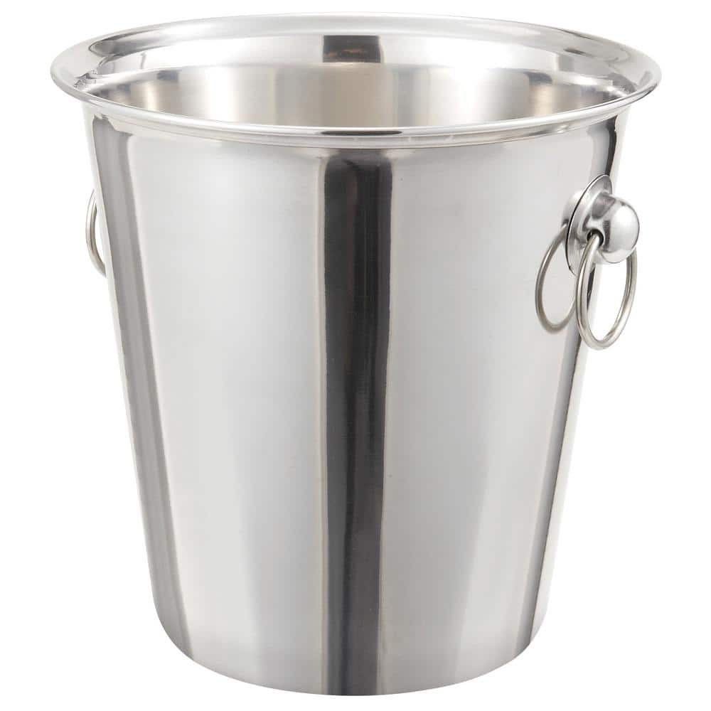 Winco 1-Bottle Stainless Steel 4 qt. Wine Bucket