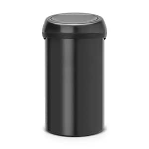 16 Gal. Matte Black Touch Top Trash Can