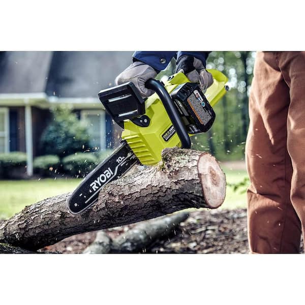 RYOBI ONE+ HP 18V Brushless 10 in. Chainsaw with ONE+ 18V 2.0 Ah