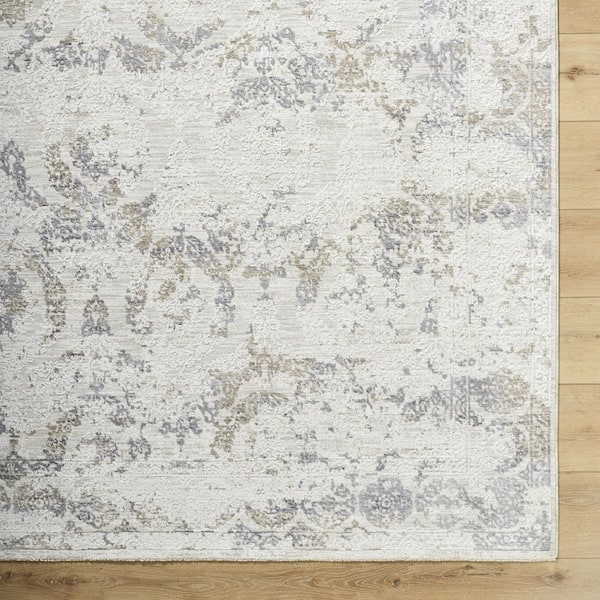 Gakko Gray Rustic Abstract 7 ft. x 10 ft. Area Rug