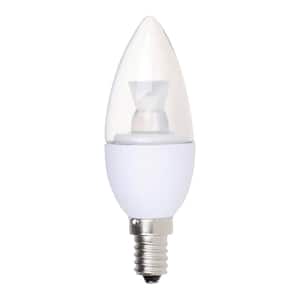 40-Watt Equivalent Soft White 2700K Candelabra Dimmable 25,000-Hour Clear LED Light Bulb 2700K (10-Pack)