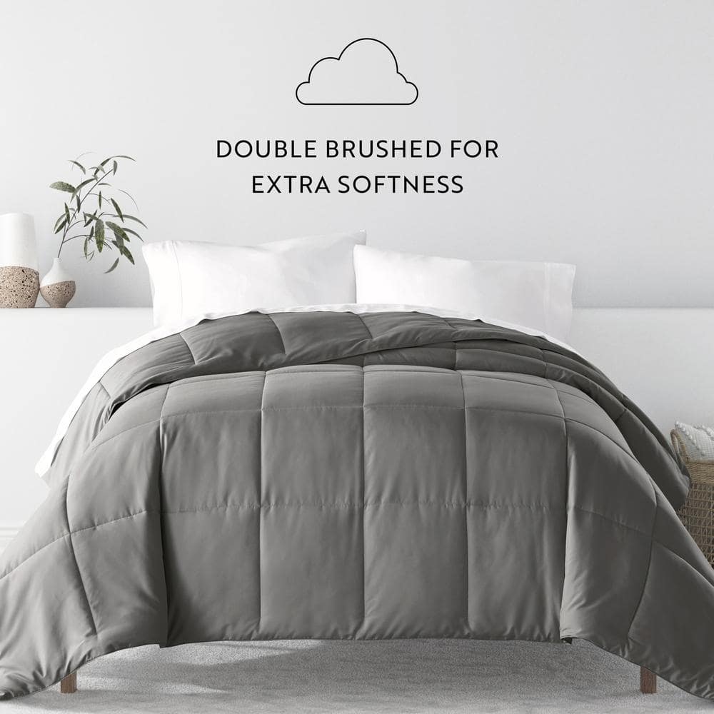 Gray King Down Alternative Microfiber Comforter Set