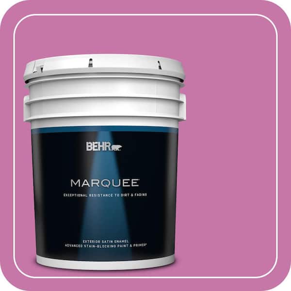 BEHR MARQUEE 5 gal. #680B-5 Strawberry Freeze Satin Enamel Exterior Paint & Primer