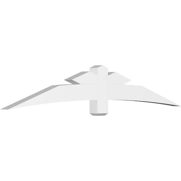Ekena Millwork Alberta 96 in. W x 16 in. H x 4 in. D Signature Polyurethane Bracket