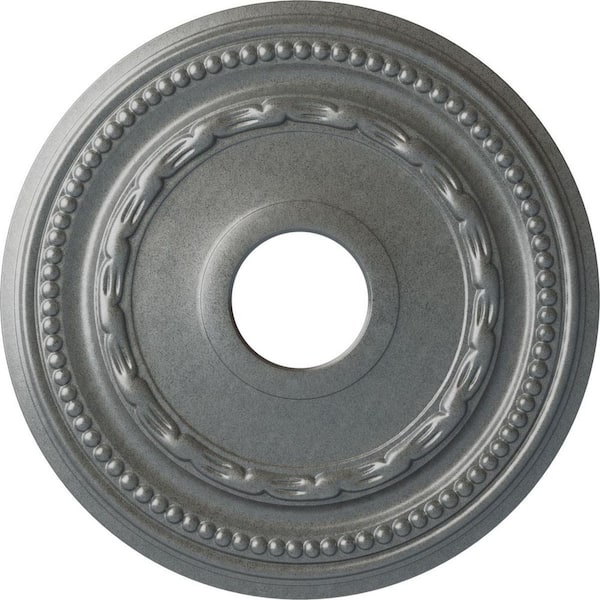 1 in. x 15-3/8 in. x 15-3/8 in. Polyurethane Federal Ceiling Medallion, Platinum