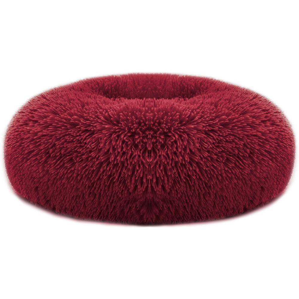 Small Red Pet Dog Bed Soft Warm Fleece Puppy Cat Bed H-D0102HAH95A ...