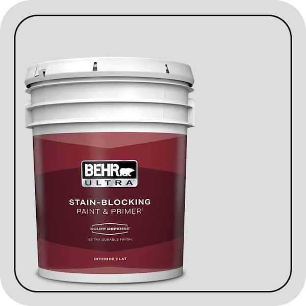 BEHR ULTRA 5 gal. #ECC-33-2 Silver Sands Extra Durable Flat Interior Paint & Primer