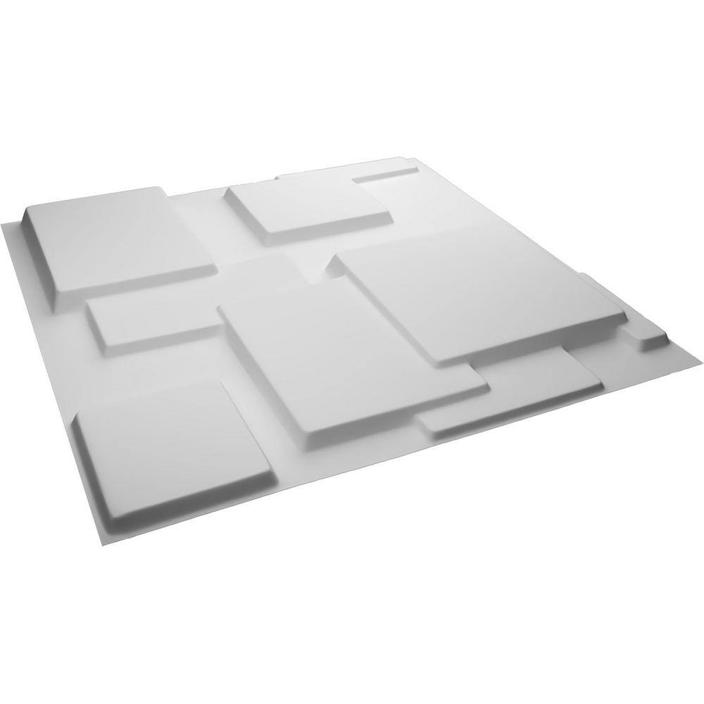 White Textured 3D PVC Decorative Wall Panel