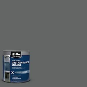 1 qt. #BXC-41 Charcoal Semi-Gloss Enamel Urethane Alkyd Interior/Exterior Paint