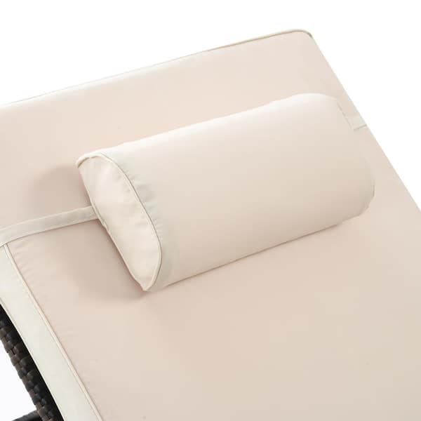 Chair Cushion With Backrest Seat Shell Armchair Soft Velvet Waterproof  Elastic For Garden Straw Rattan Chair Beige 40 * 40 * 48cm