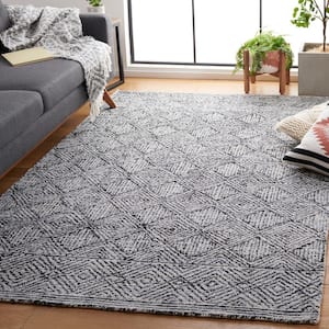 Ebony Silver/Black 4 ft. x 6 ft. Floral Area Rug