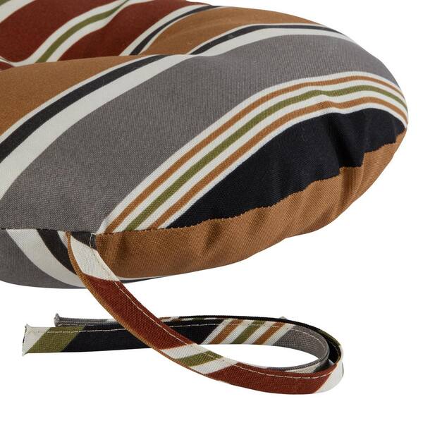 Greendale Home Fashions 15 in. Sunset Stripe Round Outdoor Seat Cushion  (2-Pack) OC5816S2-SUNSET - The Home Depot