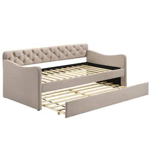 Rahul Ivory Twin Upholstered Daybed with Trundle