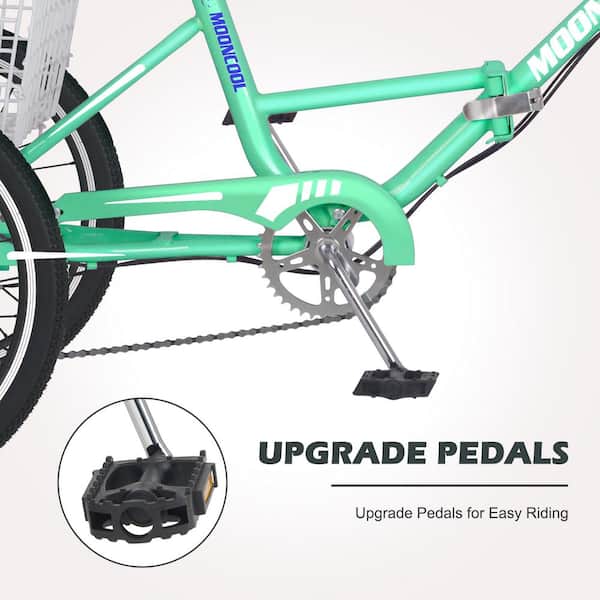 MOONCOOL 20 in. Wheels Foldable Adult Tricycle 7-Speed Trike