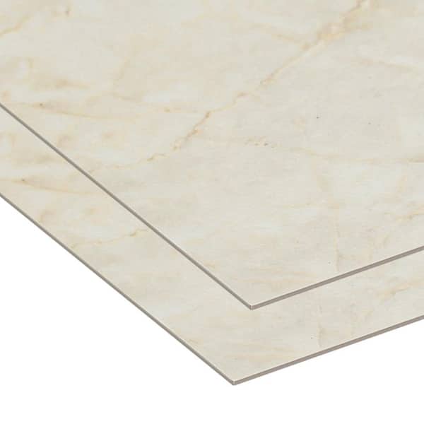 Jeedeson 24 Tiles White Marble 4 MIL x 18