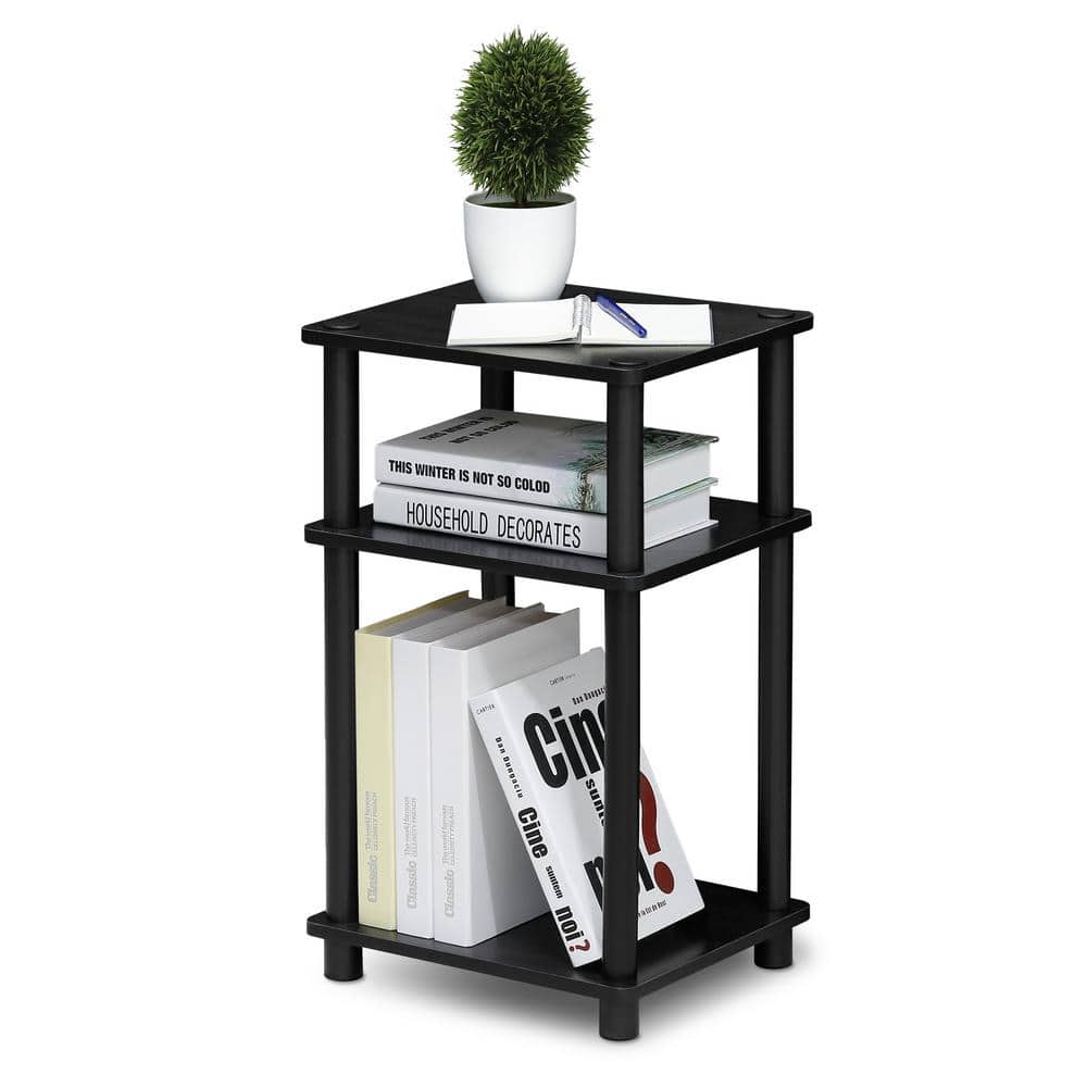 Americano Black 3-Tier Laminated End Table