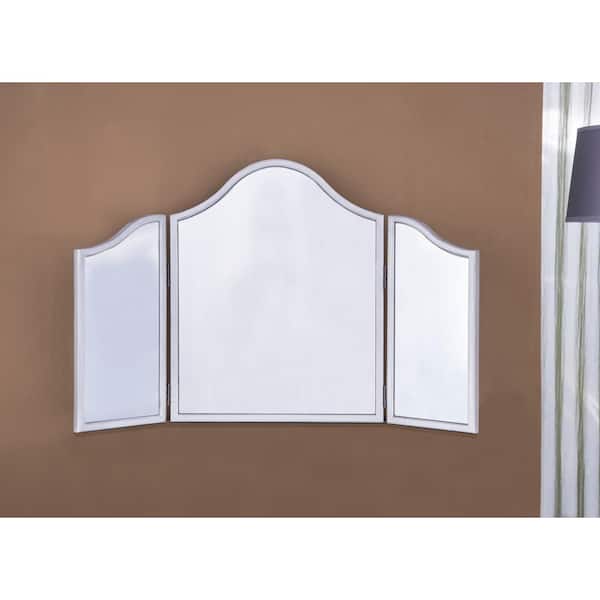 Unbranded Timeless Home 39 in. W x 24 in. H Contemporary Frameless Irregular Silver Mirror